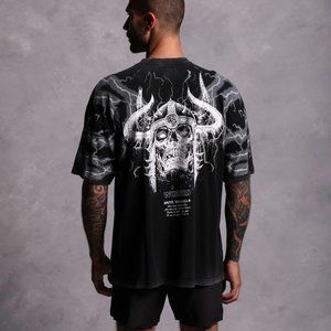 ABOVE US "PREMIUM VINTAGE" OVERSIZED TEE IN BLACK